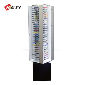 Factory Custom Retail Shop LED Lighting Rotating Acrylic Knife Cabinet,clear Acrylic Knife Display Case Wood/ Acrylic Customized