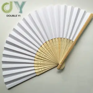 Custom 7 Inch Vouwen Bamboe Papier Fan