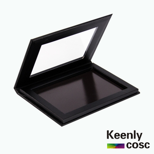 Plain <span class=keywords><strong>Black</strong></span> Matte Make-Up Palet Gemakkelijk Pad Diy Palet Lege Custom Magnetische Palet