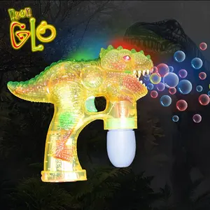 Neue Neuheit Spielzeug Light Up Led Blase Pistole Blinkende dinosaurier Bubble Gun