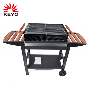 समायोज्य पाक कला ग्रिड ऊंचाई Barbeque आयत BBQ ग्रिल वन वर्ग लकड़ी की मेज के साथ लकड़ी का कोयला Bbq <span class=keywords><strong>Grills</strong></span>