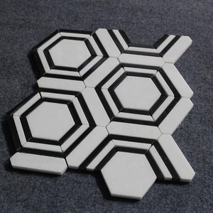 Thassos Trắng Và Gạch Lát Sàn Siêu Đen Đá Cẩm Thạch Hình Lục Giác - Product Image 6