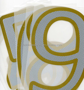 Chất lượng cao Flock truyền nhiệt số thể thao sắt trên Jersey - Product Image 1