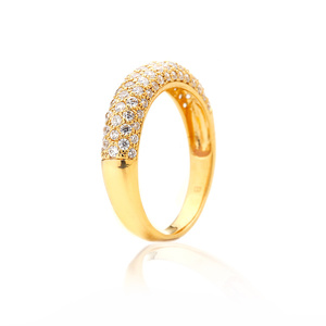 925 イタリア製シルバーリング <span class=keywords><strong>2</strong></span>グラムゴールド 美しいデザインの女性用リング - Product Image 2