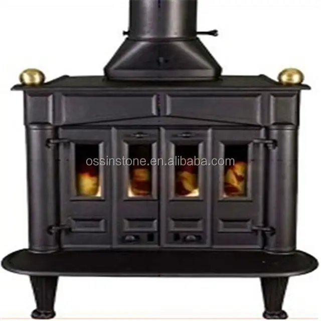 Multi fuel wood stove cast iron stove with boiler