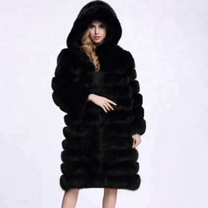 Cappotto Lungo in Finta Pelliccia per <span class=keywords><strong>Donna</strong></span>, Parka Invernale <span class=keywords><strong>Oversize</strong></span> di Lusso con Pannelli in Ecopelliccia - Product Image 1