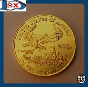 22k US Minze Warking Liberty vergoldete Schmuck münze, Imitation Schmuck münze 22k