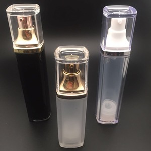 30Ml 50Ml Acrylic <span class=keywords><strong>Airless</strong></span> Lotion Vuông Vàng Phun Mỹ Phẩm Bao Bì Chai - Product Image 3
