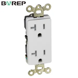 Electrical Outlet 15 Amp 125 Volt Tamper Resistant Decorator Duplex Electric Receptacle Outlet Straight Blade Grounding 2 Pole 3 Wire