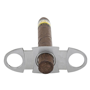 Offre Spéciale <span class=keywords><strong>en</strong></span> <span class=keywords><strong>ligne</strong></span> Nouveau produit Coupe-cigare à double lame <span class=keywords><strong>en</strong></span> acier inoxydable avec manche <span class=keywords><strong>en</strong></span> métal argenté Vente <span class=keywords><strong>en</strong></span> gros - Product Image 2