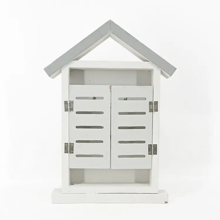 Littel घर डिजाइन सजावटी मुक्त स्टैंड या दीवार घुड़सवार लकड़ी कुंजी धारक बॉक्स