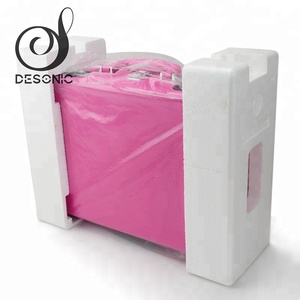 Desonic Lecteur de disques vinyles <span class=keywords><strong>rose</strong></span> classique en forme de valise, tourne-disque <span class=keywords><strong>vinyle</strong></span>, lecteur LP, Bluetooth, lecture USB/SD, haut-parleurs intégrés avec batterie - Product Image 5