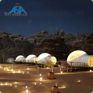 Luxury Desert Resorts Outdoor Sleeping Tent Clear Inflatable Bubble Huts for Commercial Use