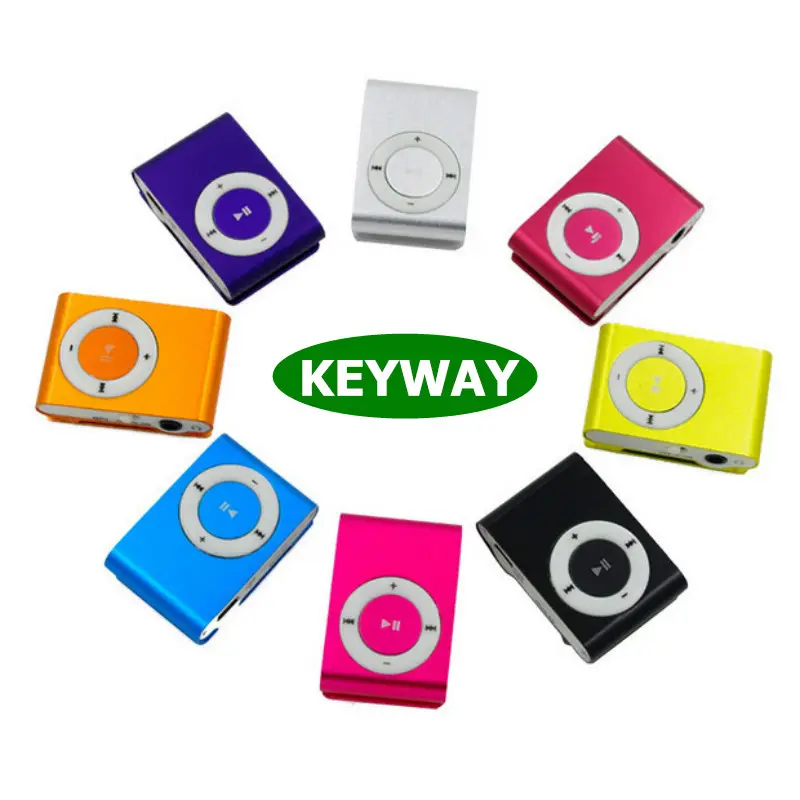 Mini Digital MP3 Player Manual Clip Micro Slot SD Mp3 Mini With TF / Mp3 Metal Card For Driver Sport