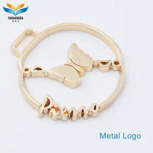 fashion custom hardware metal logo for bag accessories