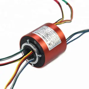 SRH2578-12P 10A/Ring 380VAC/240VDC 12wires Customized Electrical Through Hole Slip Ring