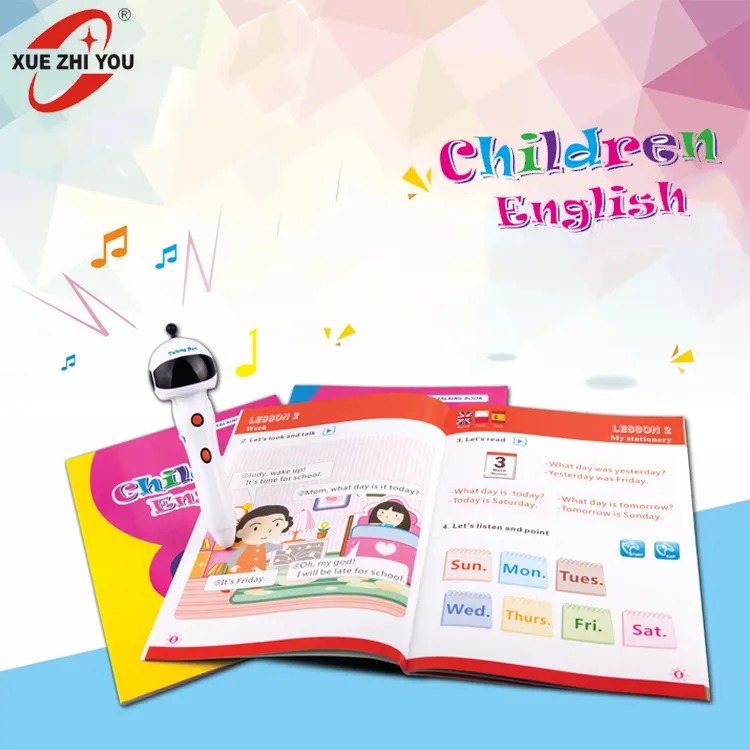 Stylo numérique OEM pour enfants apprenant EFL Smart Reading Talking Speaking Pen avec des livres sonores en anglais