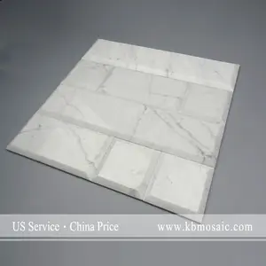 Chinese Polished Itlaian Marble White Carrara Flooring Tile