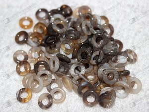 Anelli in <span class=keywords><strong>Agata</strong></span> Fasciata <span class=keywords><strong>Marrone</strong></span>, Anelli Guida Lucidi in <span class=keywords><strong>Agata</strong></span> per Canne da Pesca, per Accessori da Pesca, Vendita all'Ingrosso - Product Image 4