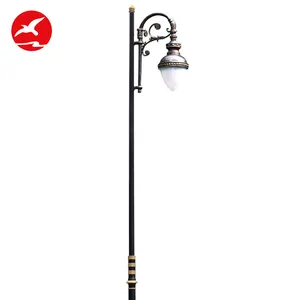 Luminária led de ferro fundido antigo decorativa, fabricação profissional, para áreas externas, para rua, jardim