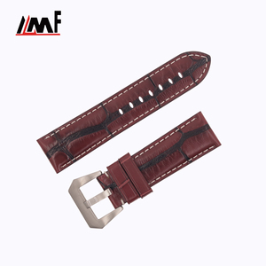 Bracelet de montre personnalisé en cuir exotique multi-tailles, rembourré, grain d'alligator semi-vachette, pour Panerai - Product Image 3