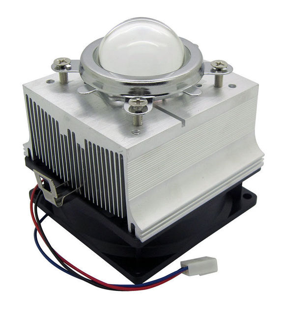 20W 30W 50W Led Aluminum Heatsink Fan 60 120 Degree Lens Reflector Holder