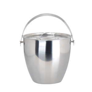 Portátil no magnética de doble capa cubo de hielo, acero inoxidable doble tambor doble oído cubo de hielo, - Product Image 1