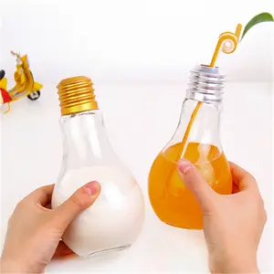 형식 선물 밀짚 컵 주스 물 음료 병, 플라스틱 가벼운 BulbJuice 컵