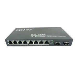 2 uplink PoE Switch 8 port PoE Switch PCB board 1000Mbps for CCTV system