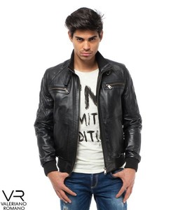 Chaqueta de cuero modelo universitario genuino Piton para mujer Productos de cuero Premium - Product Image 1