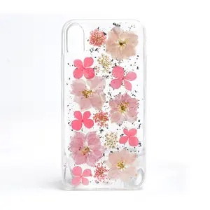 Beautiful Clear PC Dried Flower Custom Case For Iphone x Case