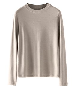 Proveedores de camiseta de <span class=keywords><strong>manga</strong></span> <span class=keywords><strong>larga</strong></span> de algodón orgánico de bambú para mujer, camiseta certificada para mujer, <span class=keywords><strong>camisetas</strong></span> de <span class=keywords><strong>manga</strong></span> <span class=keywords><strong>larga</strong></span> para niñas y de talla grande - Product Image 3