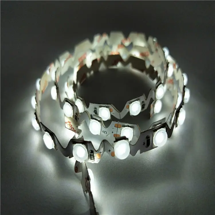 New Flexible Cool white/Warm White SMD6060 High Lumen with Lens 60leds/m LED Strip for 180 degree illumination beam angle