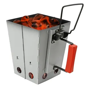 Foldable Charcoal Camping Grill Outdoor CampChimney Fire Starter