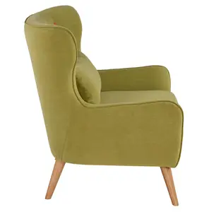 Venda superior sala de estar cadeiras grandes verde pano confortável