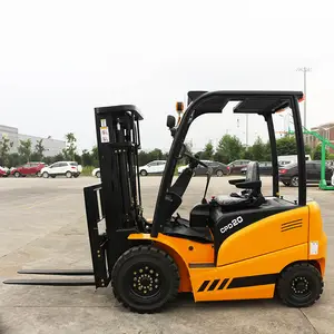 Sertifikat CE CPD20 2 Ton Truk Forklift Mini Pintar Pengangkat Barang Elektrik Dioperasikan Baterai dengan 3 Tiang Tiang Tiang