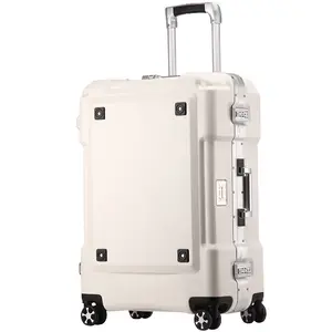 Sac à roulettes universel en aluminium ABS de qualité supérieure, <span class=keywords><strong>valise</strong></span> à roulettes, porte-gobelet caché multifonctionnel et à compartiment parapluie - Product Image 1