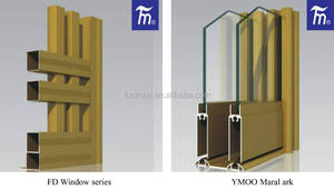 6000 Series alumínio porta e janela seções padrão quadrado com revestimento em pó Acabamento Custom Cutting Processing Service - Product Image 3