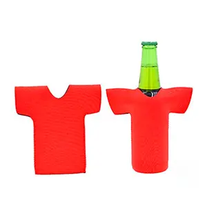 Collapsible Neoprene T - Shirt Shaped Beer Bottle Cooler