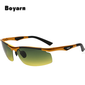 Polarizada visión nocturna del día hombres <span class=keywords><strong>de</strong></span> aluminio y magnesio gafas verde amarillo gafas táctica militar H015 - Product Image 3