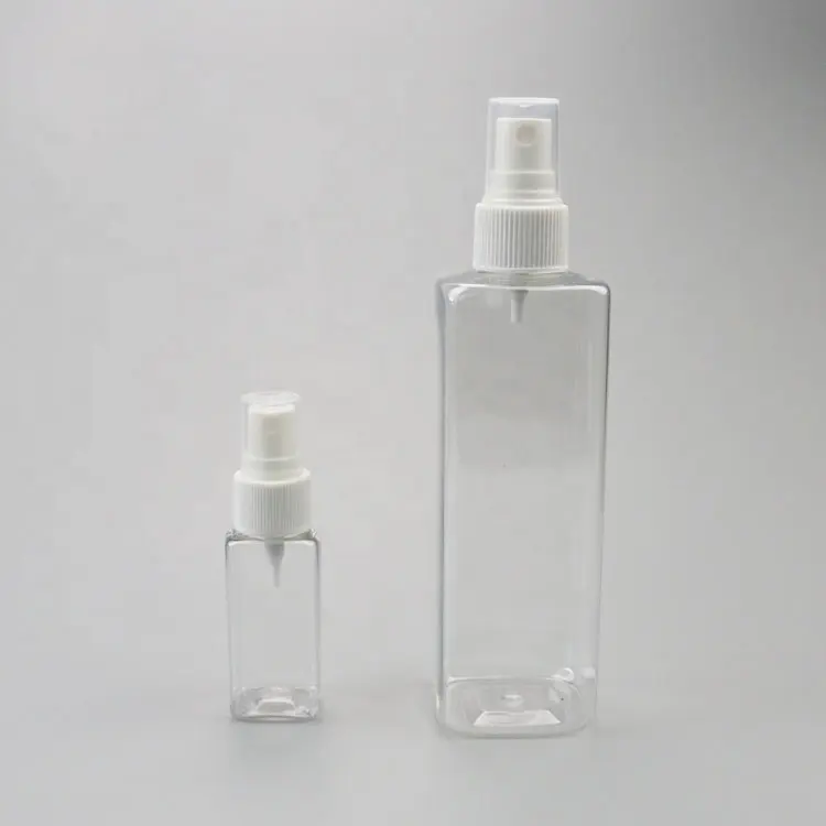 30 ml 250 ml clear pet square plastic bottle