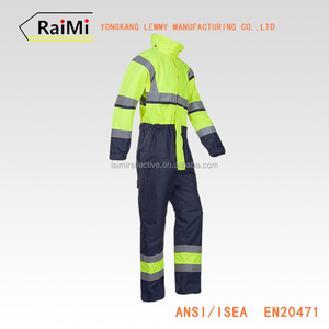 Más nuevo Hola Viz Seguridad Sobretodo Sobretodo Ropa de Trabajo Mono de Chaleco Reflectante de Seguridad de Construcción - Product Image 1