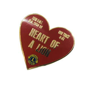 <span class=keywords><strong>Rojo</strong></span> personalizado chapado en oro en forma de corazón esmalte duro insignia pin - Product Image 2