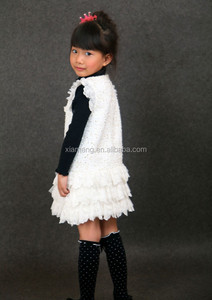 2015 nouveau modèle vêtements pour enfants blanc nylon dentelle bébé filles automne robes pour 2 <span class=keywords><strong>3</strong></span> 4 5 6 7 8 9 10 anos vieux - Product Image 4