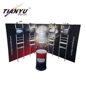 סין מפעל להפוך נייד ידידותי מחיר אלומיניום צינור ירידה חזרה עם Stand דוכן תצוגת בד מתח תערוכה בות - Product Image 4