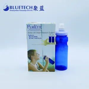Vidrio borosilicato PP beber té botella de filtro de agua