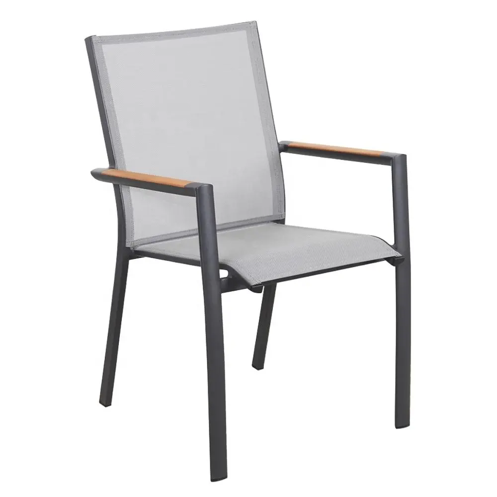 Коммерческий алюминиевый наружный обеденный стул для сада, отеля, ресторана