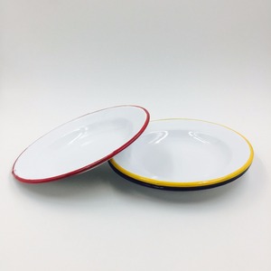 Smalto porcellanato utensili <span class=keywords><strong>di</strong></span> plastica rotondo dello smalto del metallo <span class=keywords><strong>di</strong></span> latta piatti/pentola <span class=keywords><strong>di</strong></span> smalto piatto e in acciaio al carbonio vaschetta dello smalto e smalto set da campeggio - Product Image 2