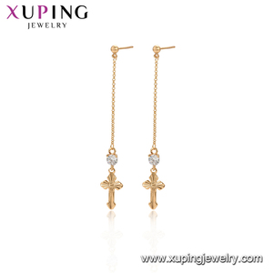 97287 Xuping antiguo estilo <span class=keywords><strong>real</strong></span> chapado en oro del encanto de la manera pendiente de gota de la Cruz - Product Image 1