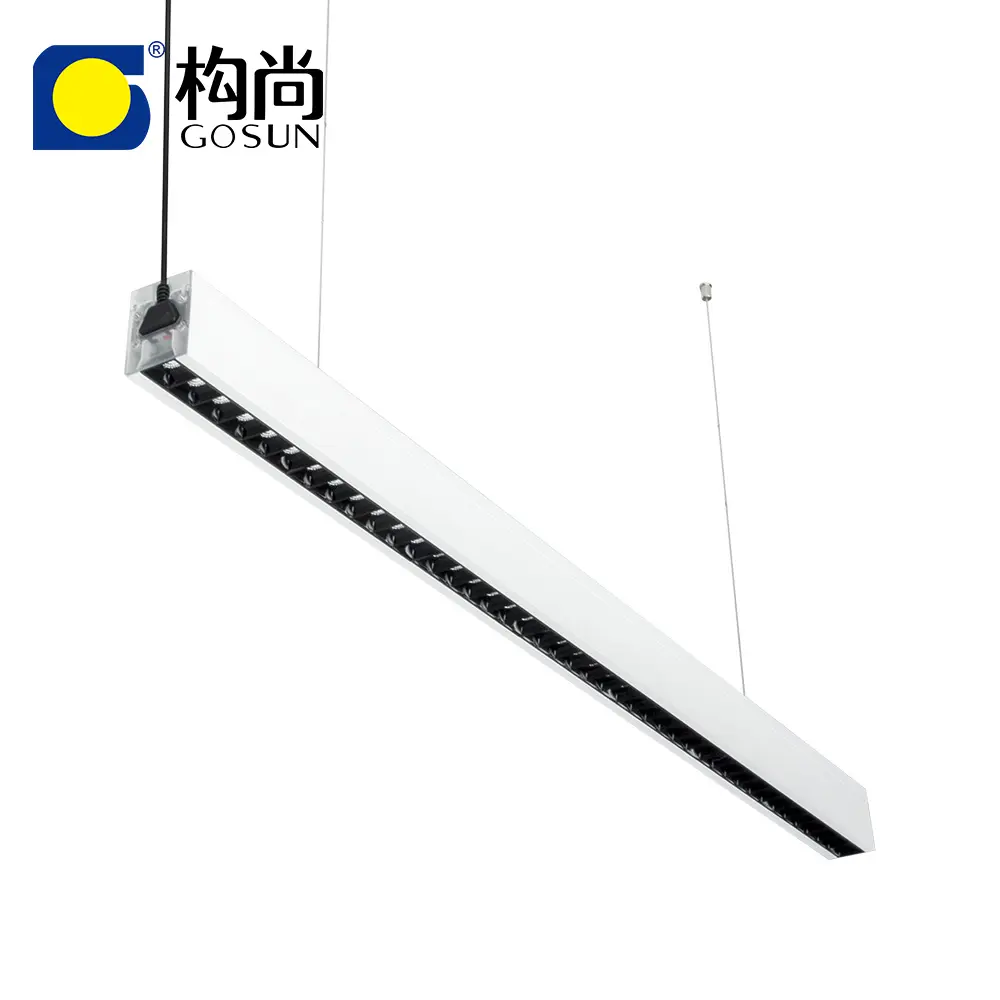 Anti-glare 40W suspended pendent lamp DALI dimmable led linear pendant light for office